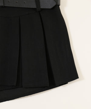 ベルトセットスカートレイヤードショーツ