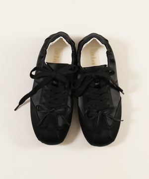 サテンリボンフラットシューズ