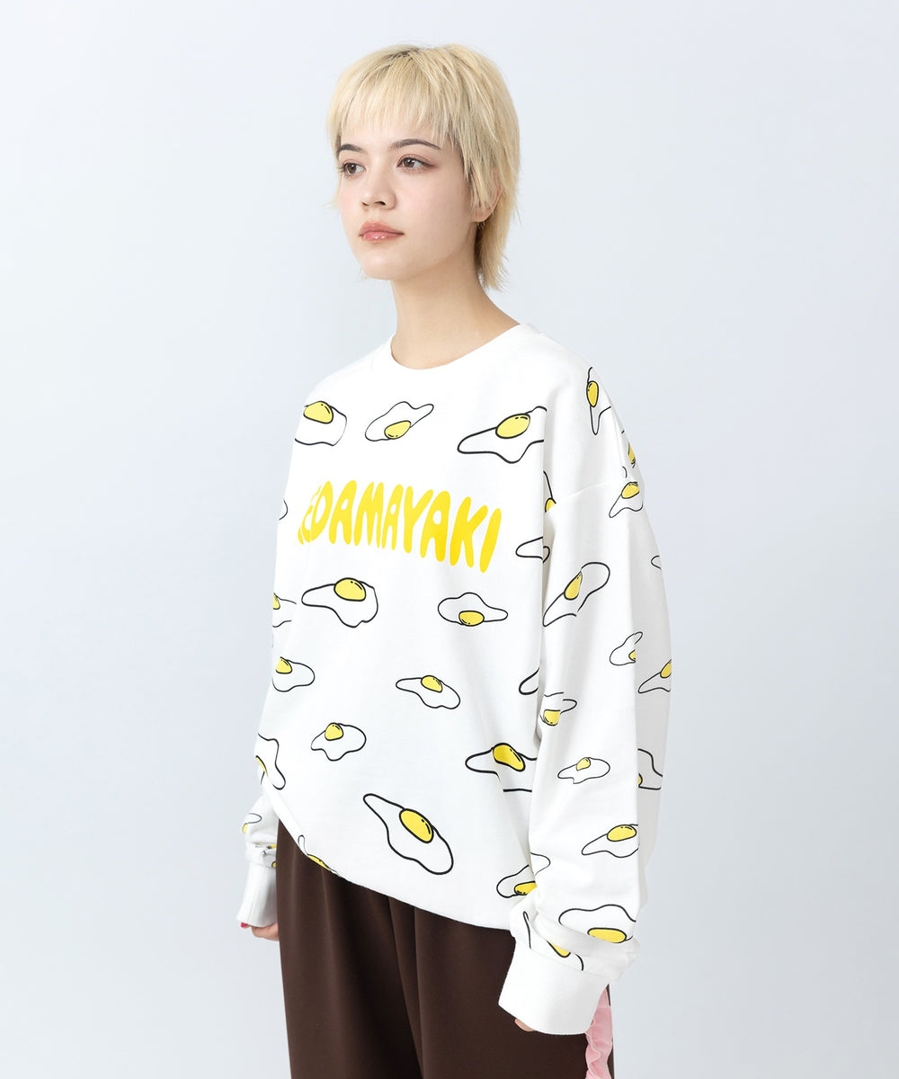 【新サイズ】目玉焼き総柄スウェット