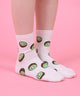 フード総柄ソックス/柄4（キウイ）