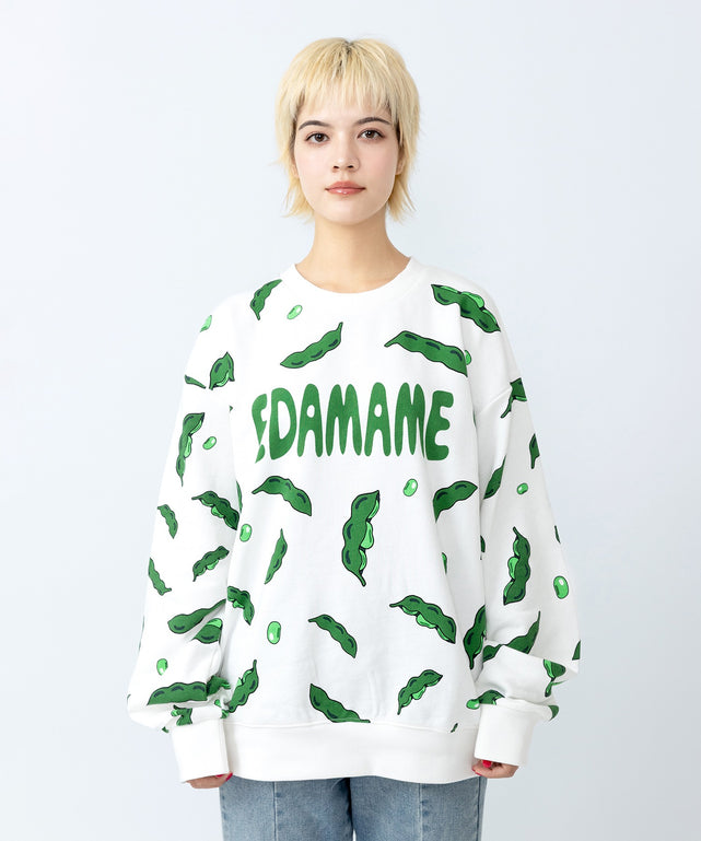 【新サイズ】フード総柄スウェット/身長：162cm　サイズ2