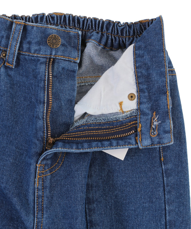 フロントスリットデニムフレアパンツ