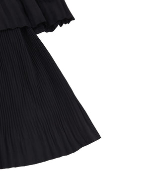 プリーツティアードロングスカート