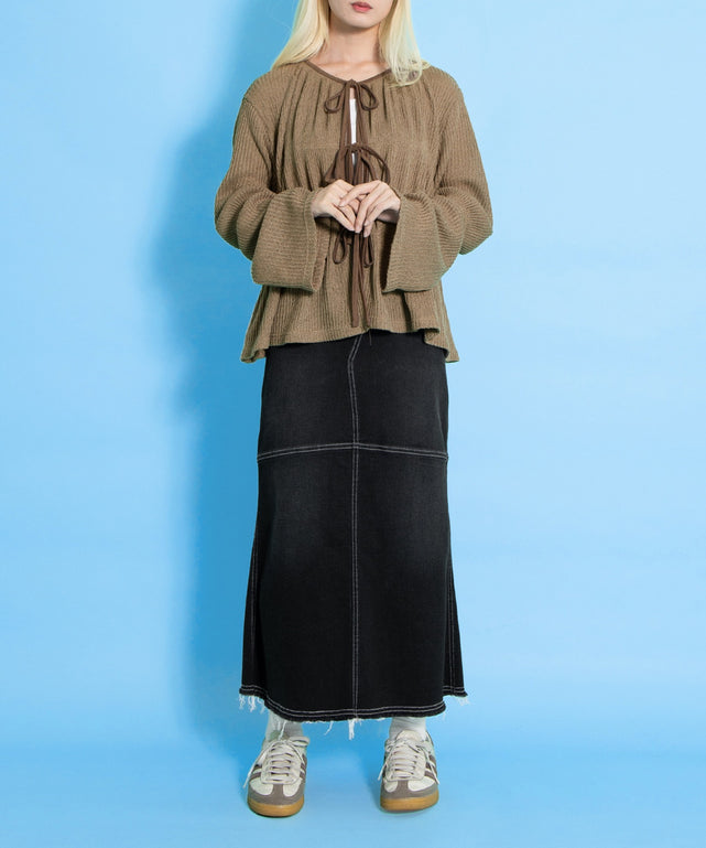 デザインデニムロングスカート – WEGO ONLINE STORE