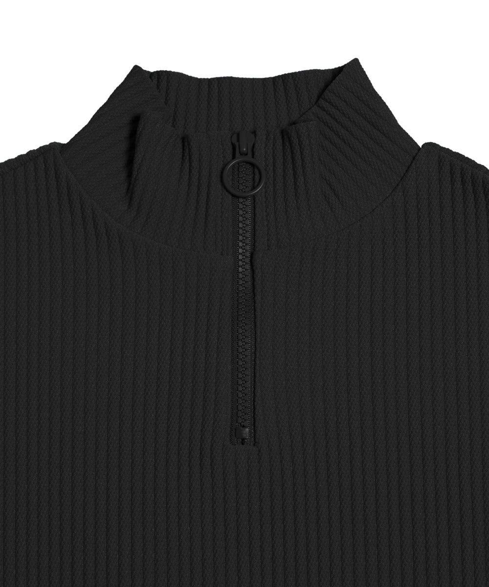 ハーフZIPクロップドトップ