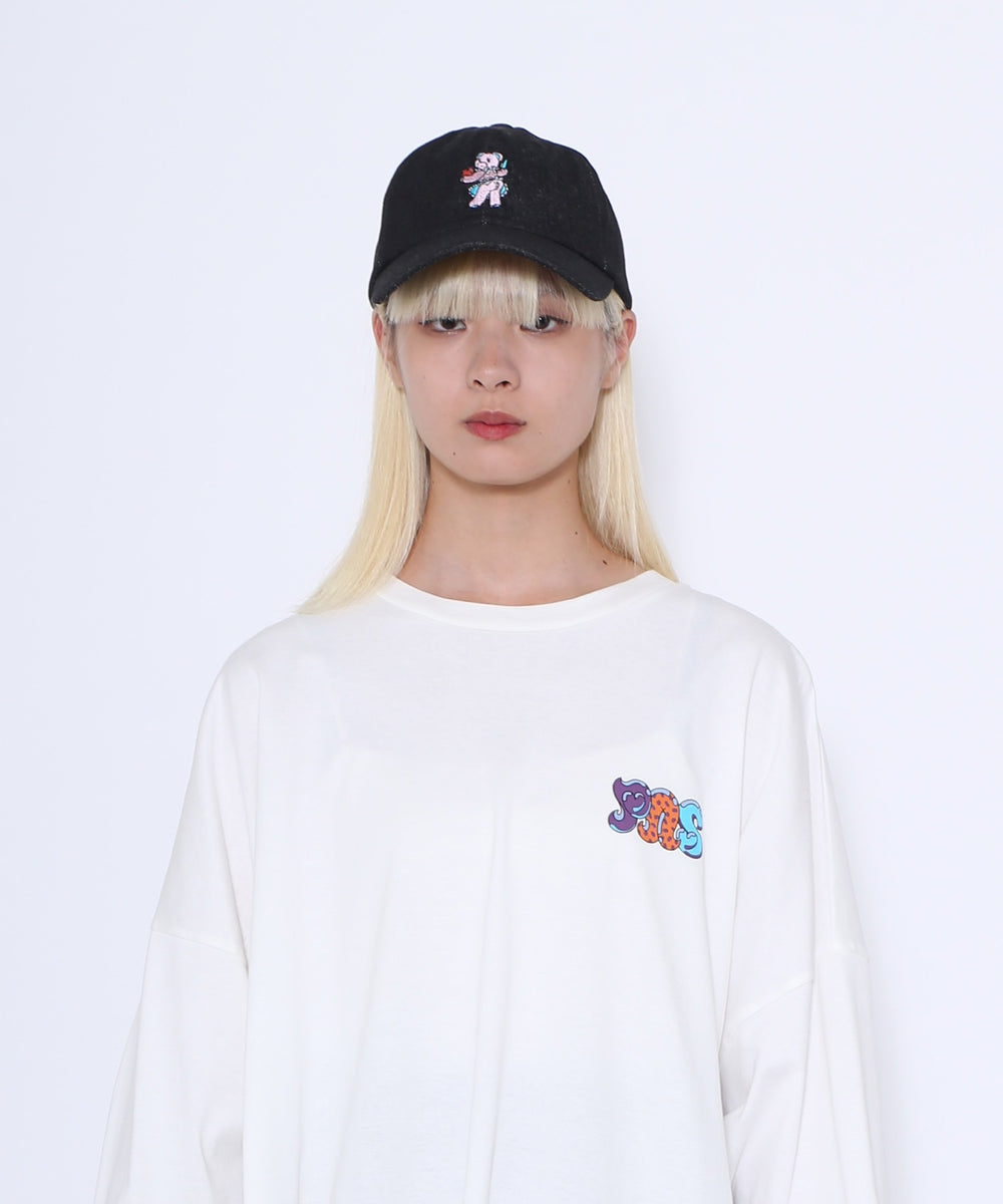 ワンポイントベアデニムキャップ