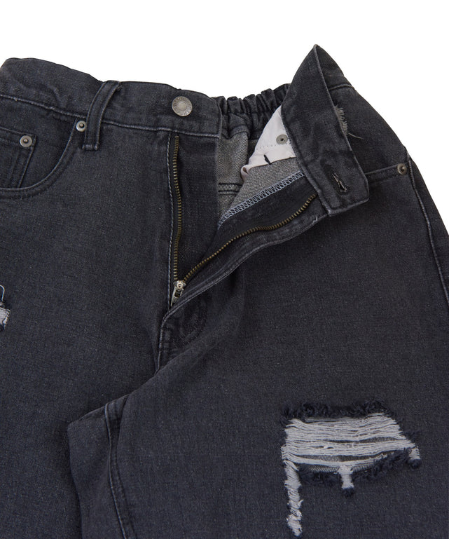 ダメージデニムバギーパンツ