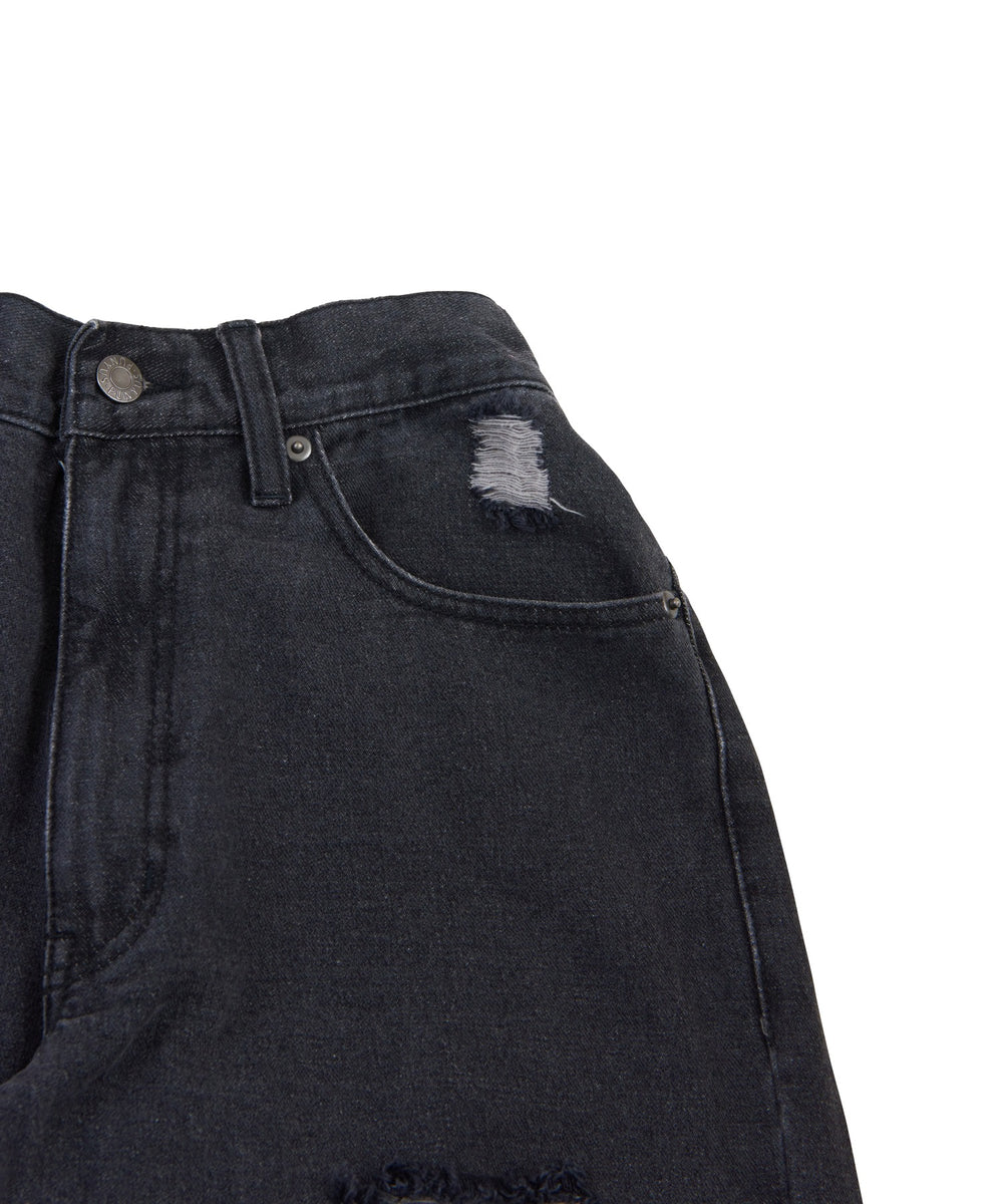 ダメージデニムバギーパンツ