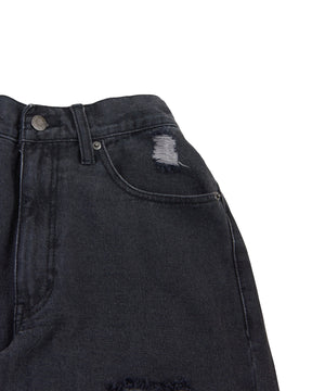 ダメージデニムバギーパンツ