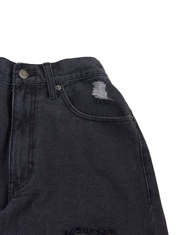 ダメージデニムバギーパンツ