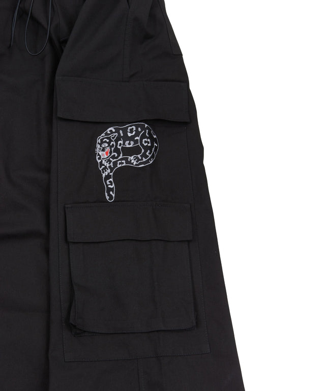 パンサー刺繍ワイドカーゴパンツ