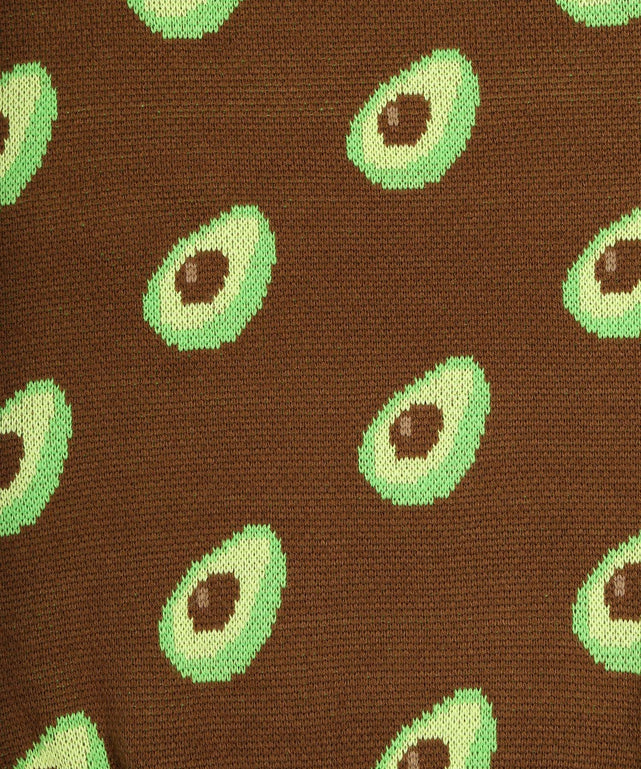 フード総柄ニット