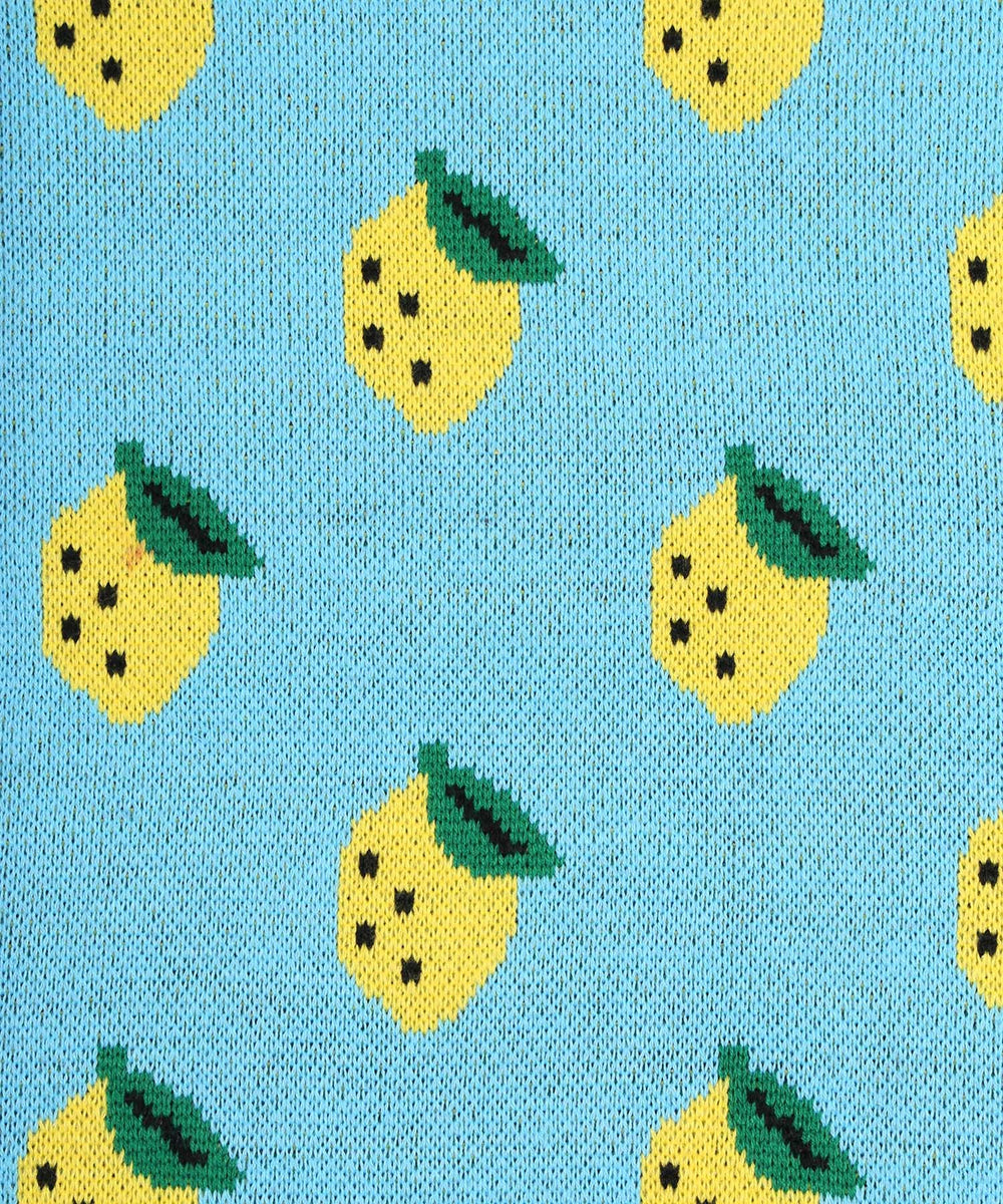 フード総柄ニット