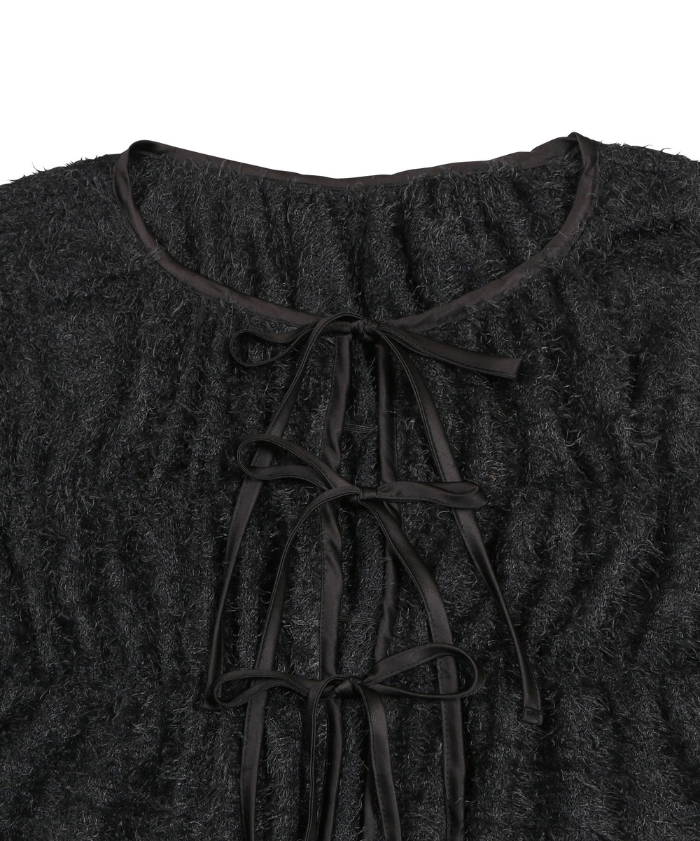 フロントリボンカーディガン