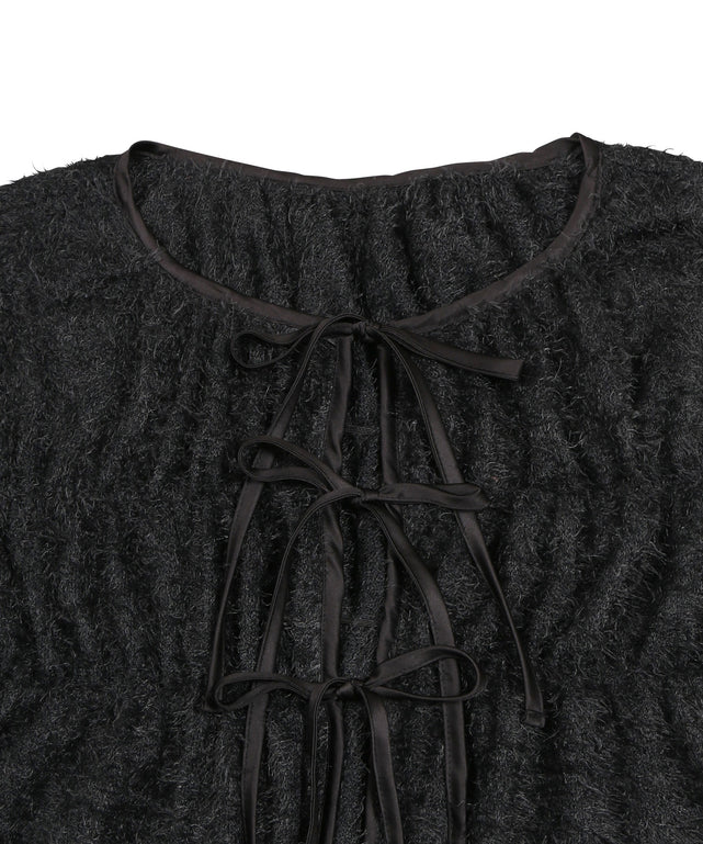 フロントリボンカーディガン