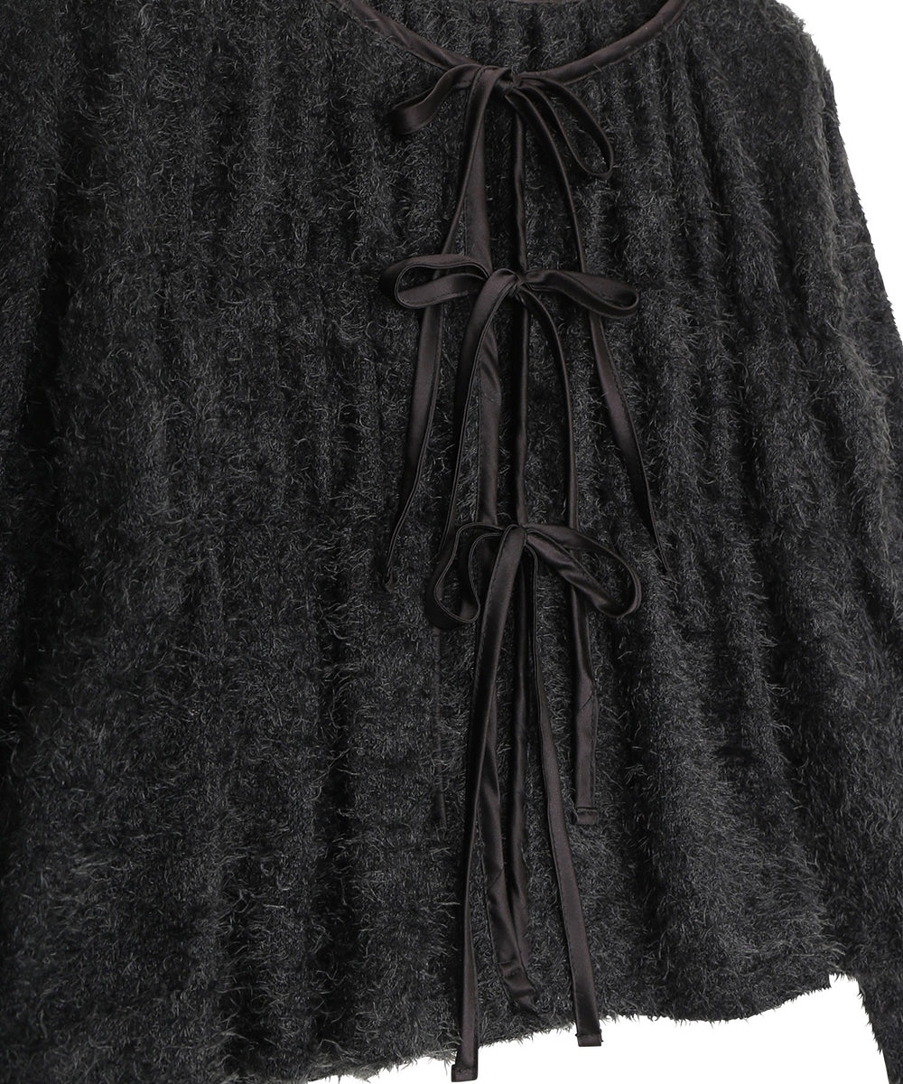 フロントリボンカーディガン