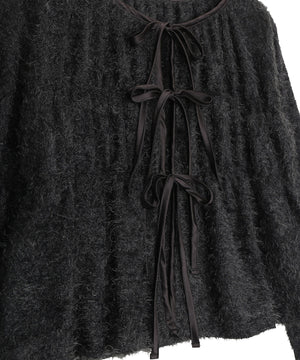 フロントリボンカーディガン