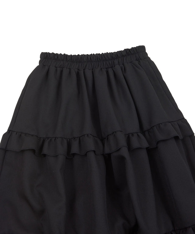 フリルティアードロングスカート