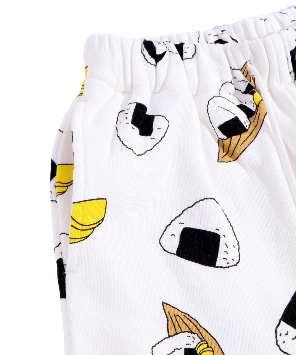 フード総柄スウェットパンツ