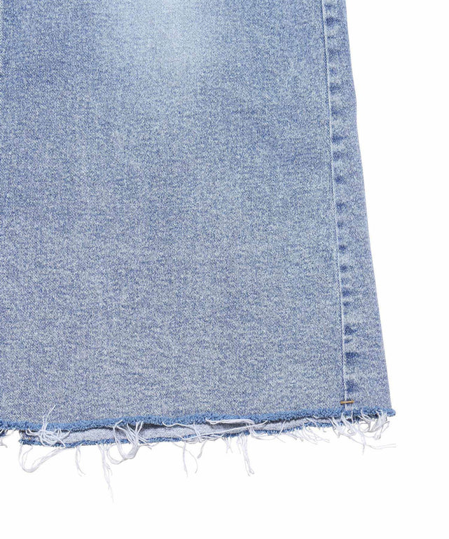 デザインデニムカーゴロングスカート