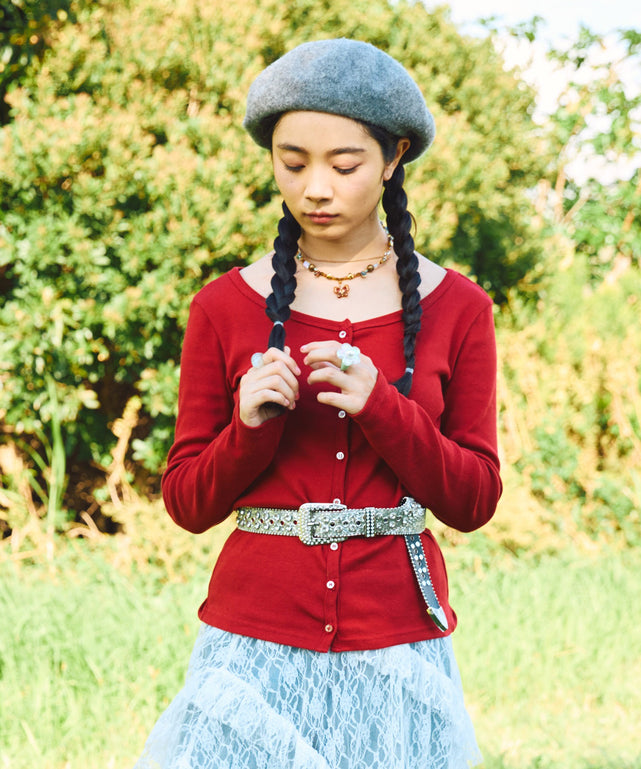 クルーネックカーディガン/身長：164cm　サイズ1