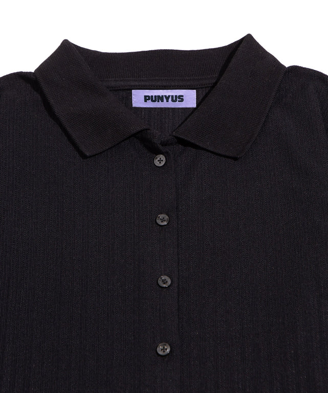 襟付きカーディガン