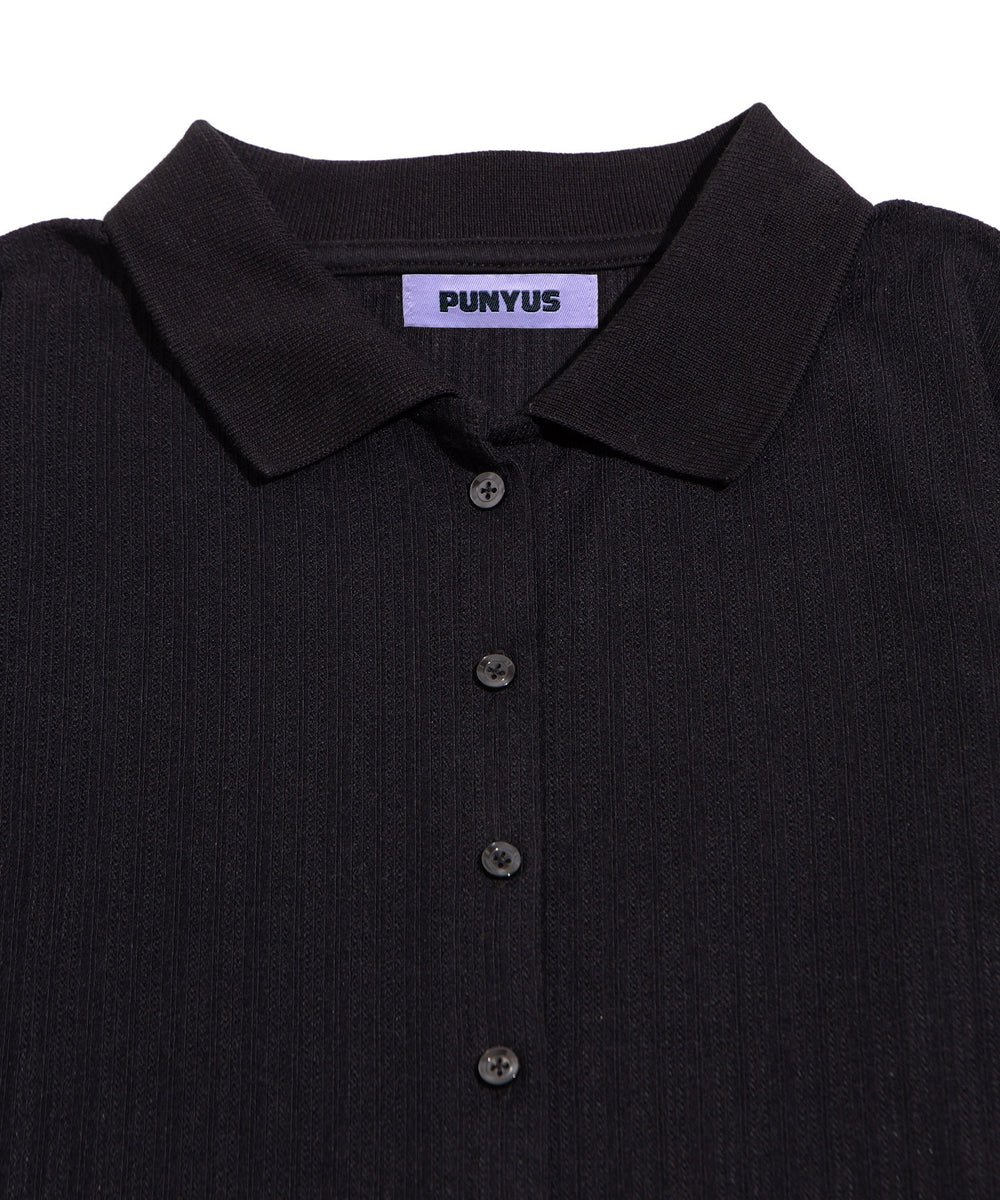 襟付きカーディガン