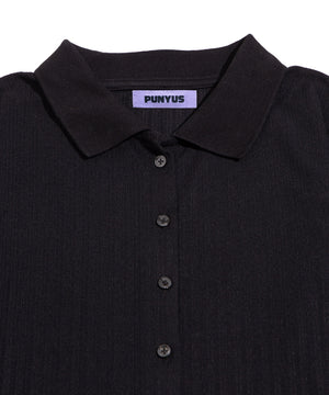 襟付きカーディガン