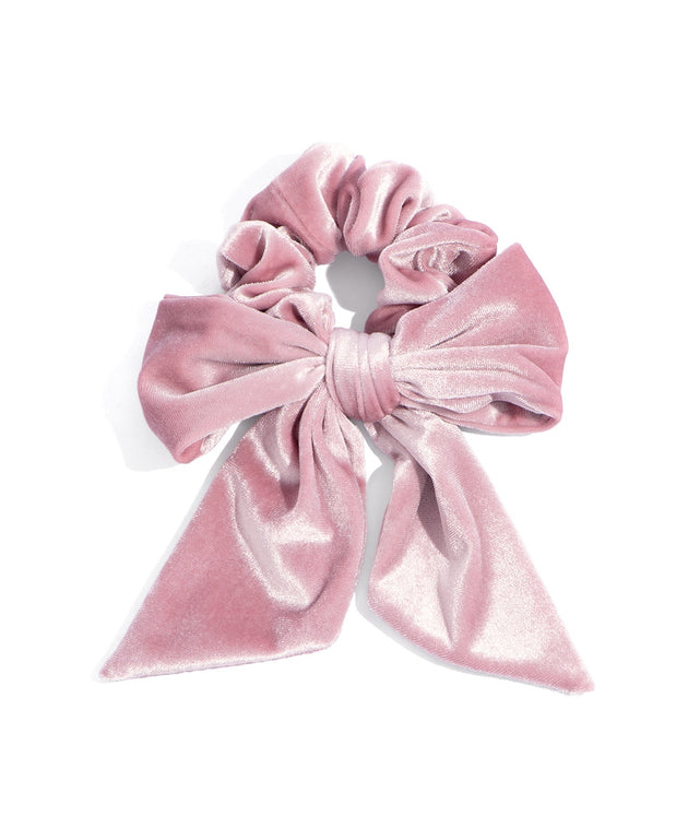 ベロアリボンシュシュ/ピンク