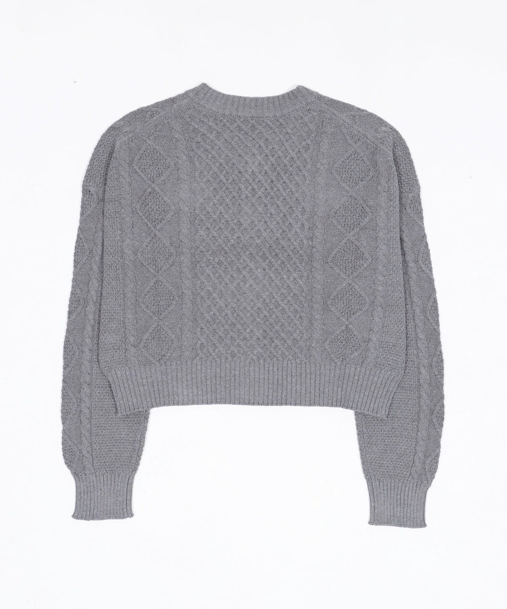 ケーブルニットカーディガン