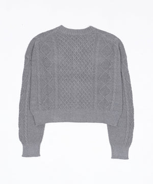 ケーブルニットカーディガン