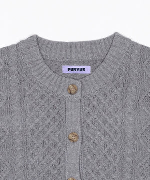 ケーブルニットカーディガン