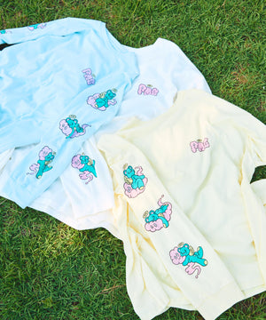 ベアスリーブプリントロンT