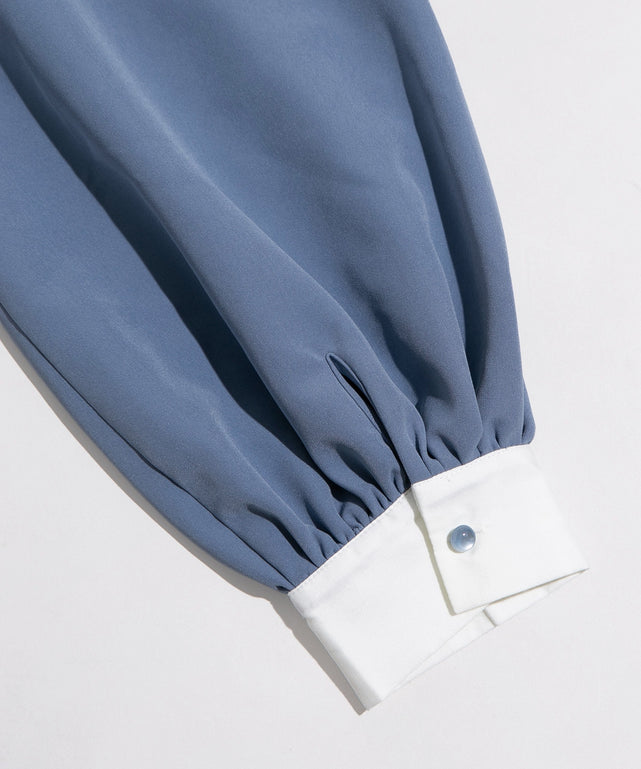 長袖パフスリーブワンピース