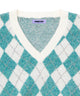 アーガイルVネックニット