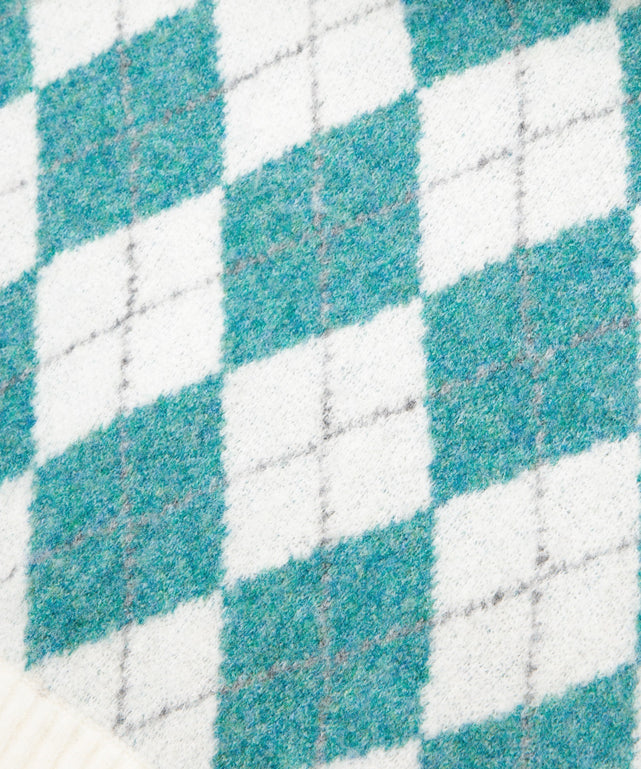 アーガイルVネックニット