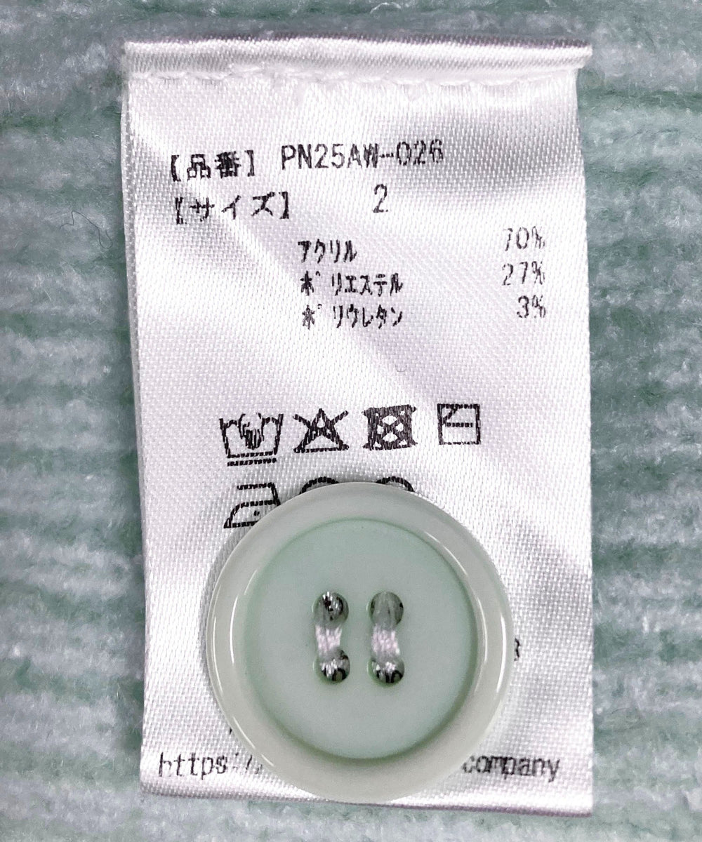 ロゴ刺繍ニットカーディガン