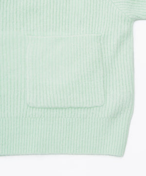 ロゴ刺繍ニットカーディガン