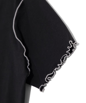 レースアップ配色メロウTシャツ