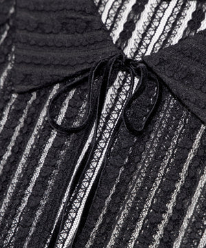 フロントリボンレースシャツ