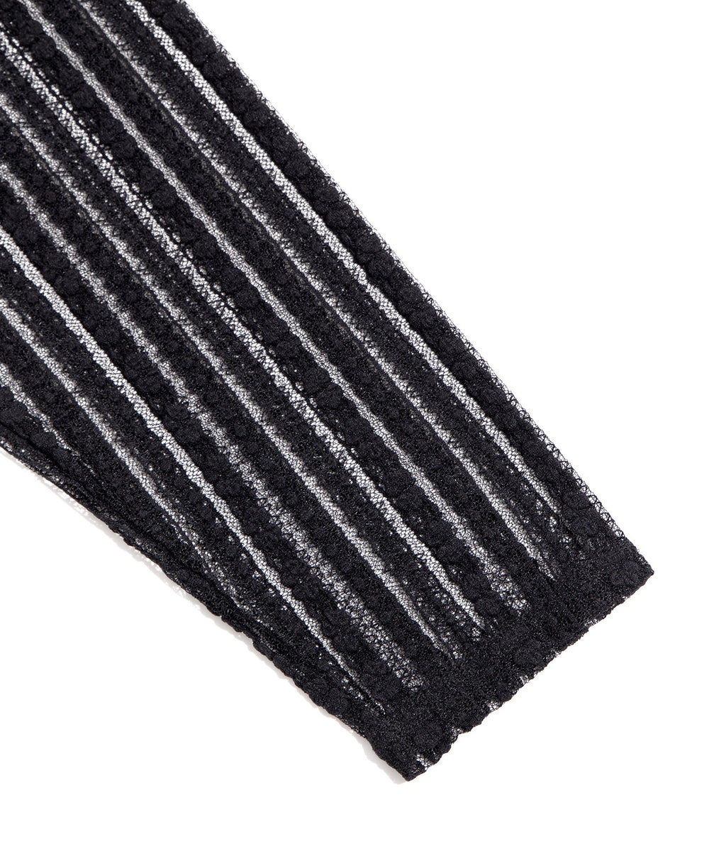 フロントリボンレースシャツ