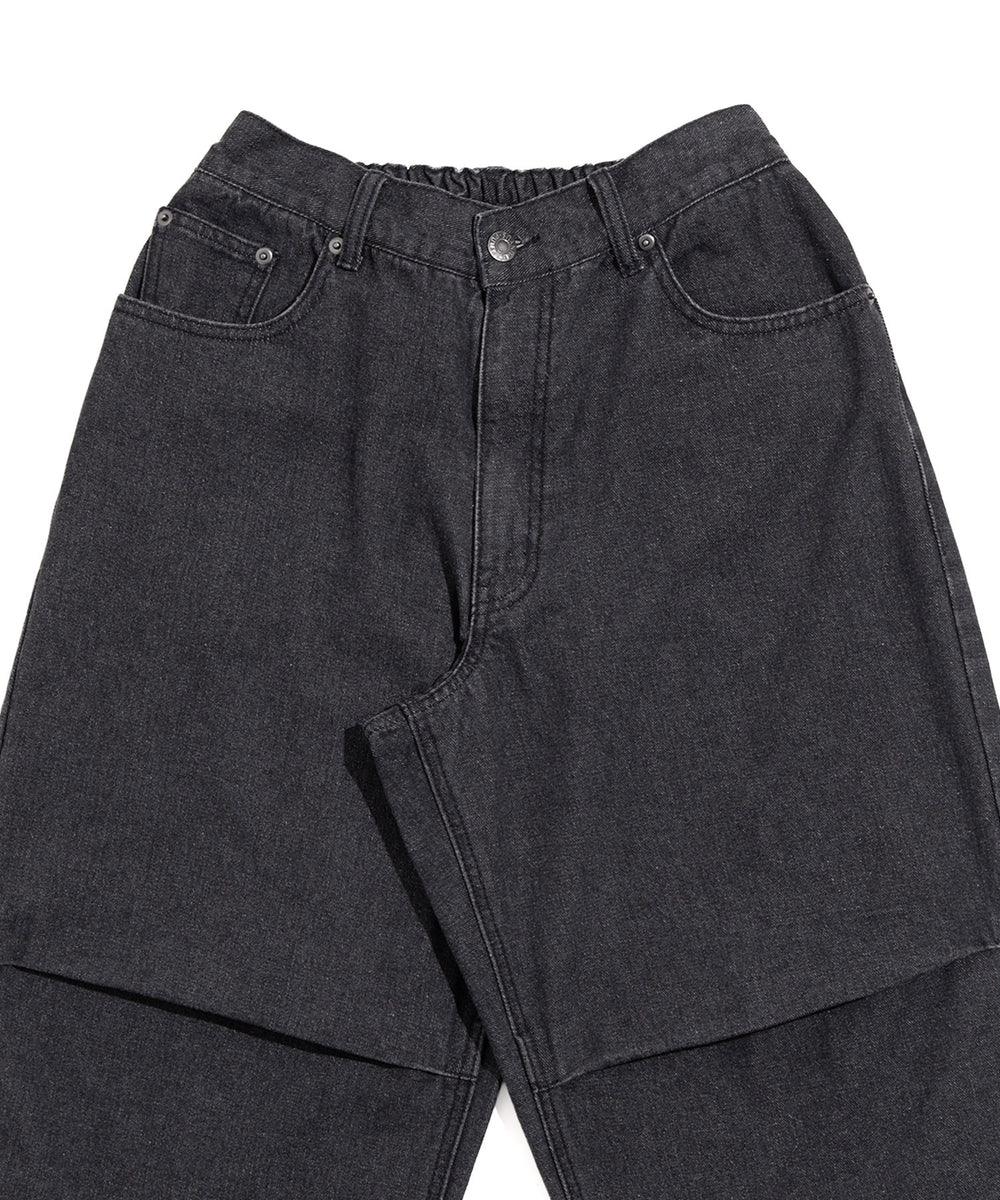 ニータックデニムバギーパンツ