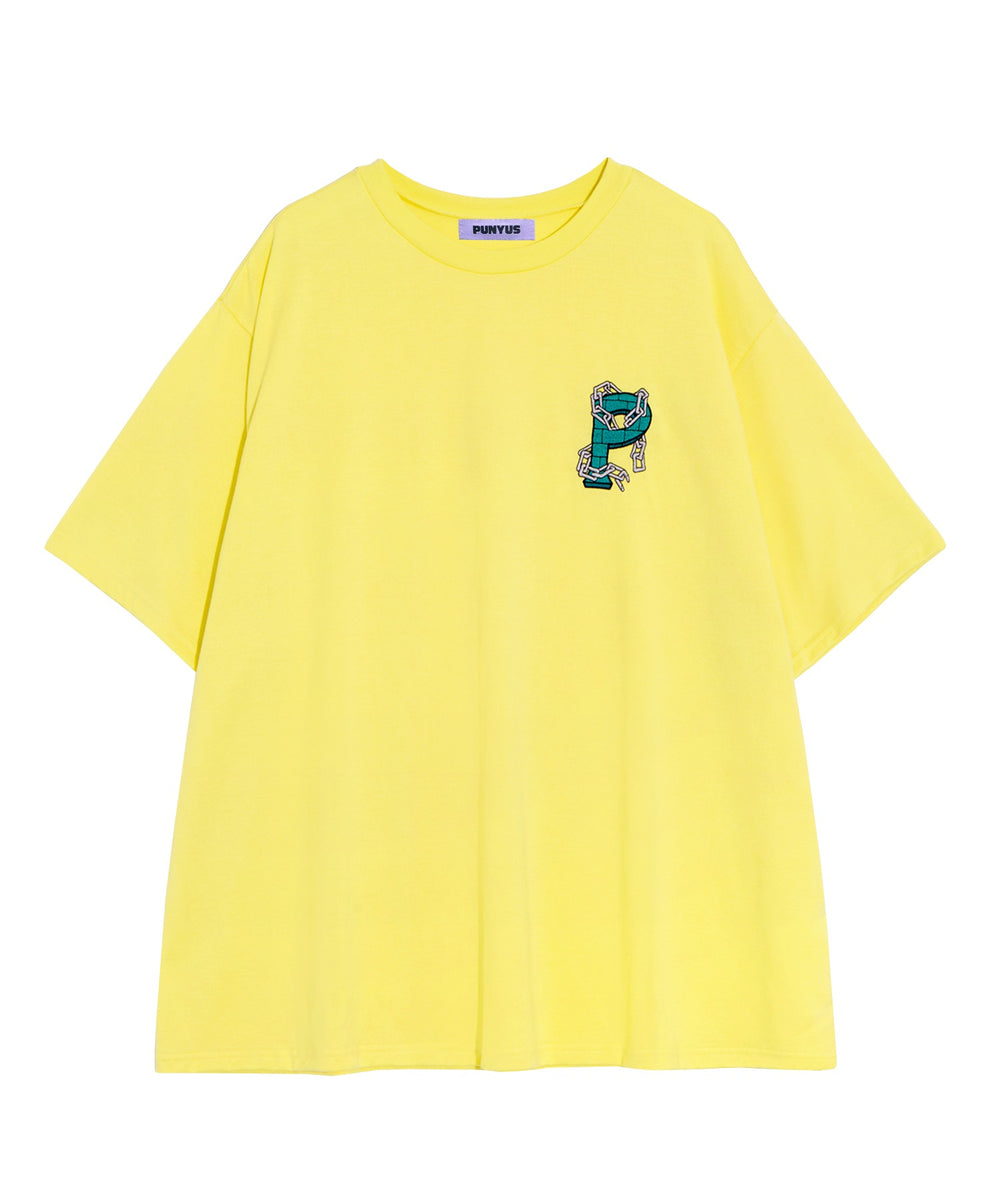 鎖ロゴ刺繍Tシャツ