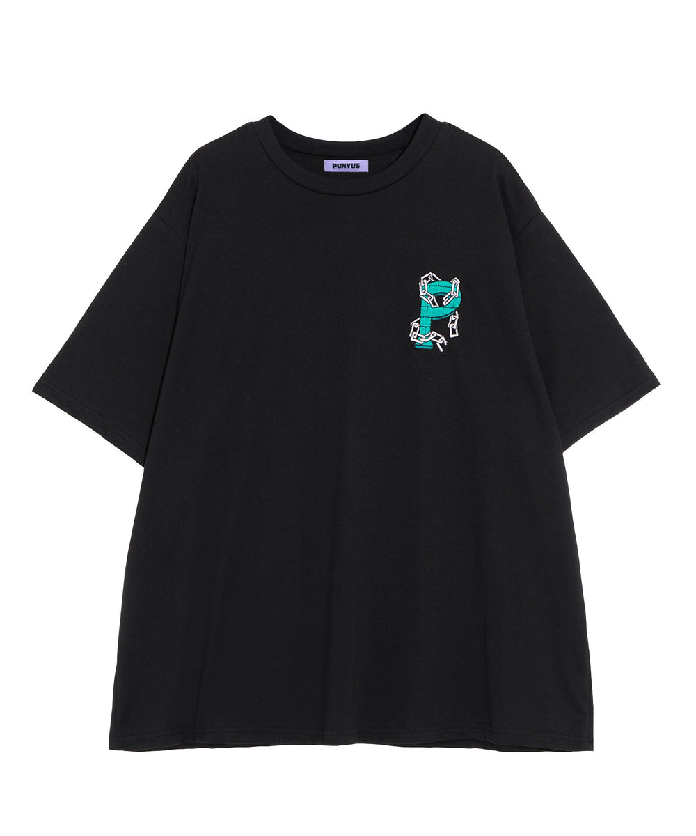 鎖ロゴ刺繍Tシャツ