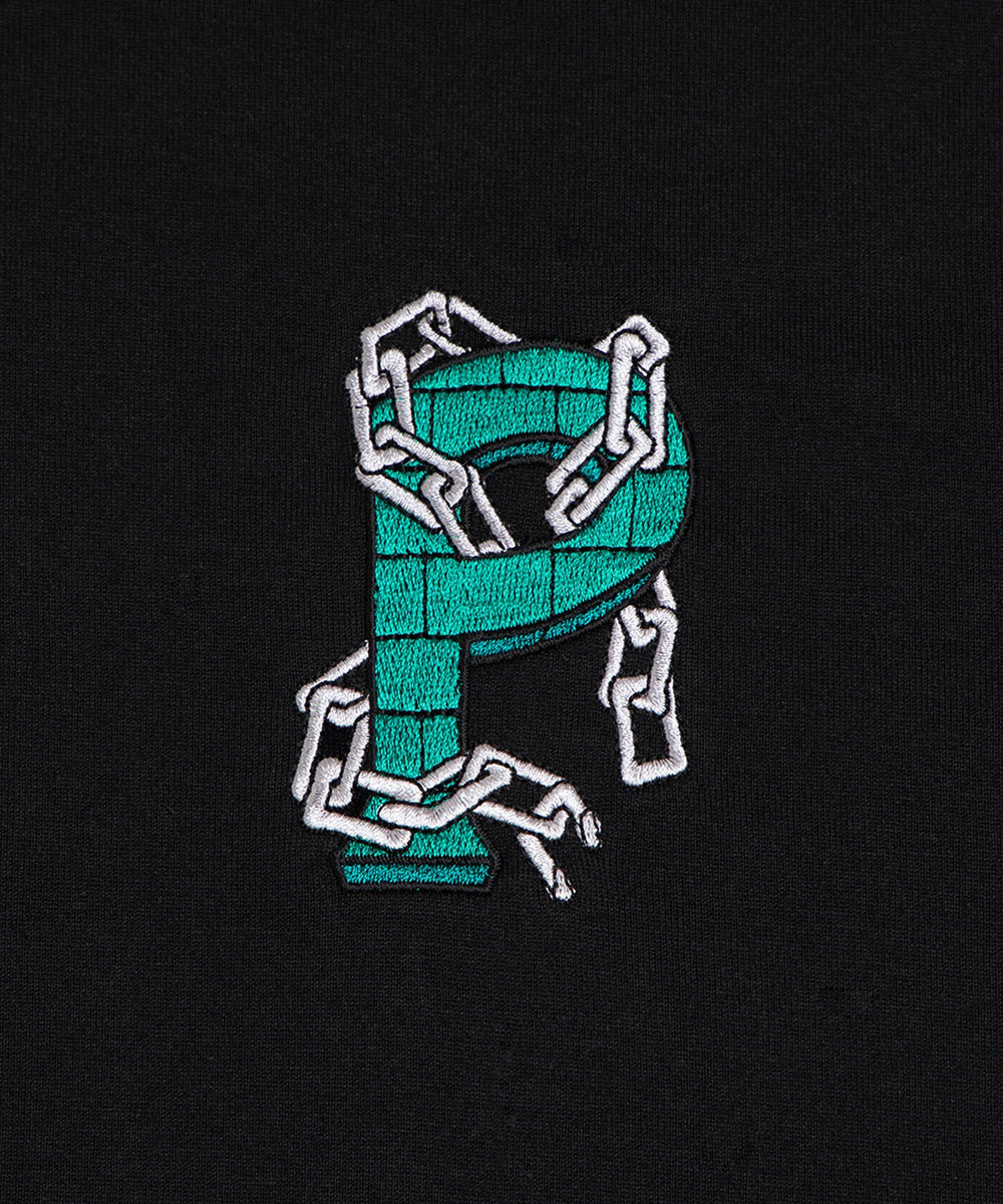 鎖ロゴ刺繍Tシャツ