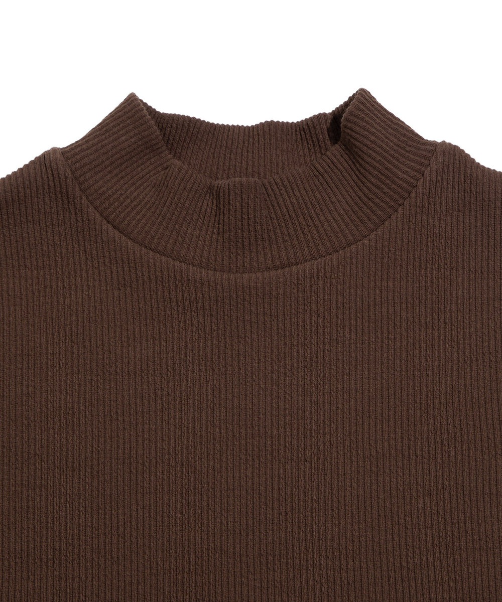 ハイネックリブTシャツ