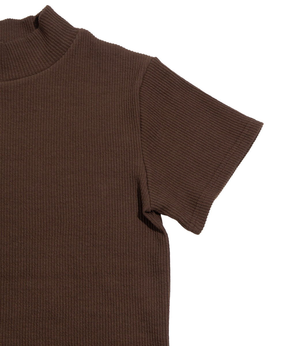 ハイネックリブTシャツ