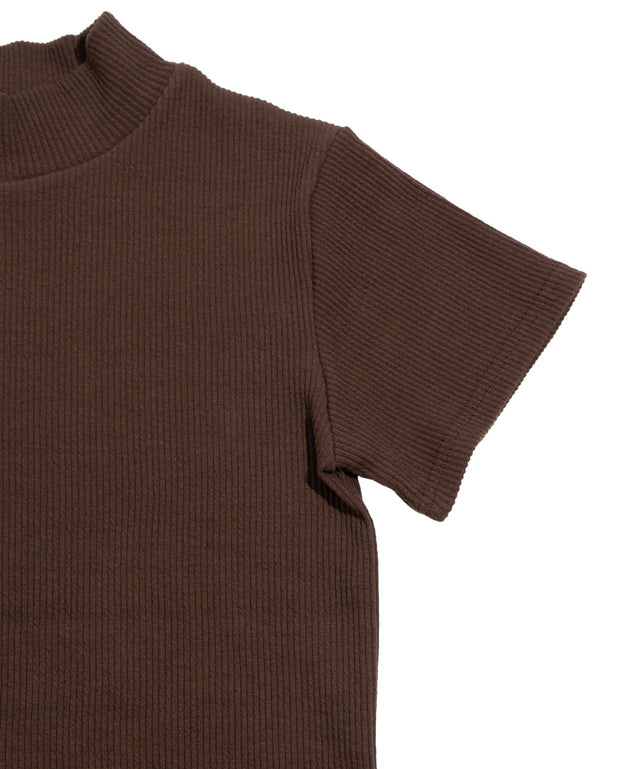 ハイネックリブTシャツ
