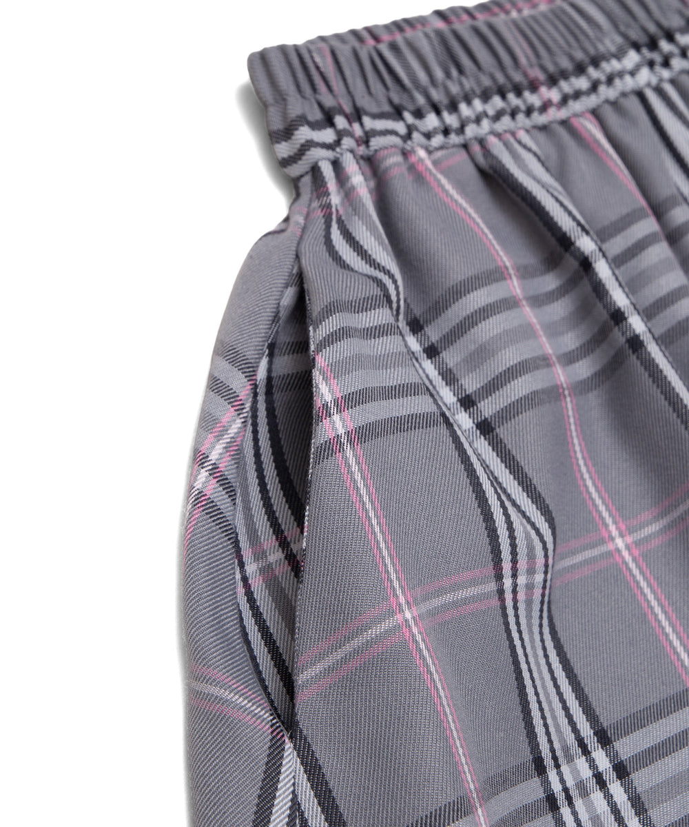 アシンメトリーチェックフリルロングスカート