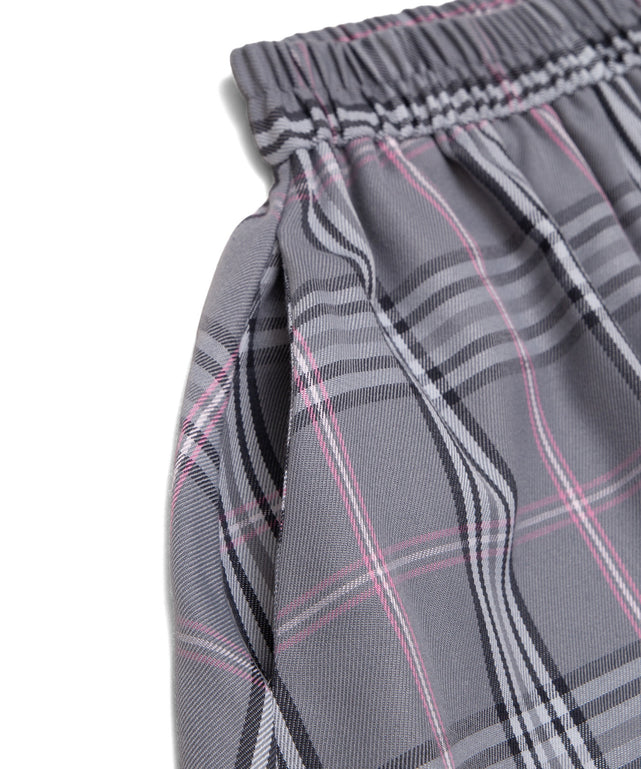 アシンメトリーチェックフリルロングスカート